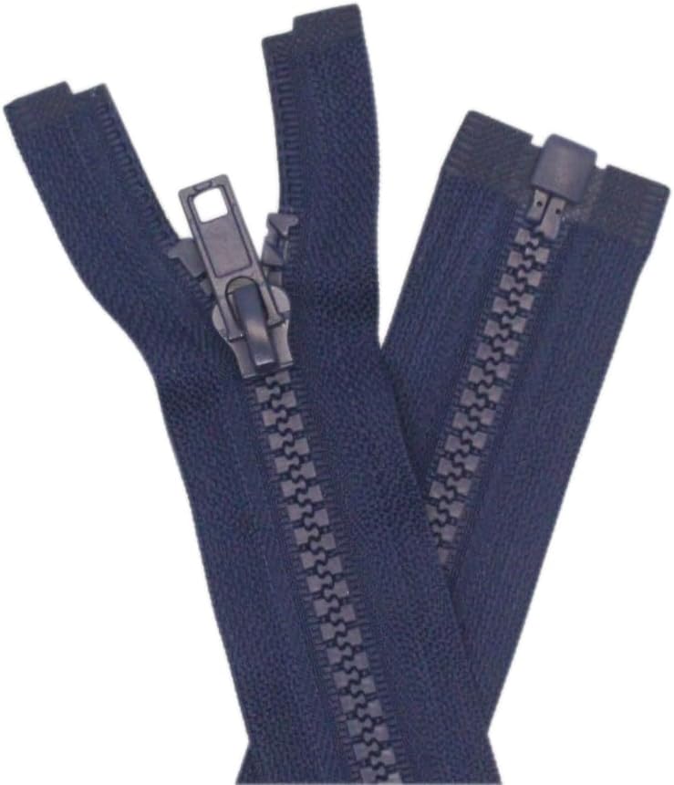 YaHoGa 2PCS #5 29 Inch Separating Jacket Zippers for Sewing Coats Jacket Zipper Black Molded Plastic Zippers Bulk (29" 2pc) FUN GUYS SHOP   FUN GUYS SHOP